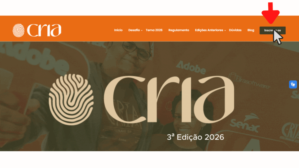 Clique no botão "inscrever-se"